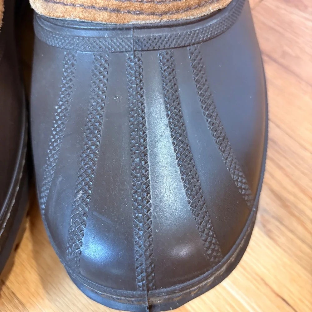 Sorel Kaufman Caribou Mens 9 Brown Suede Rubber Winter Snow Duck Boots USA Made